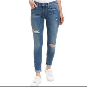 Joe's Women’s Jeans Daria Distressed High Rise Crop Jeans Medium Blue Wash 26